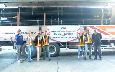 KTG Indonesia Resmikan Pelepasan Kiriman Perdana Geomembrane untuk Chevron Pacific Indonesia