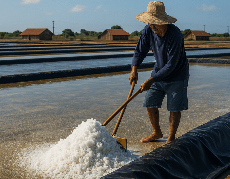 Proses penyaringan garam