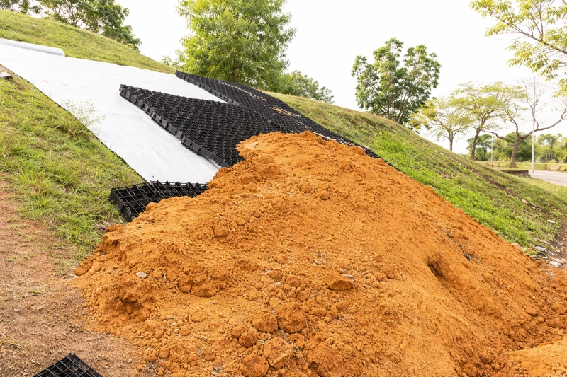 Geocell di area lereng