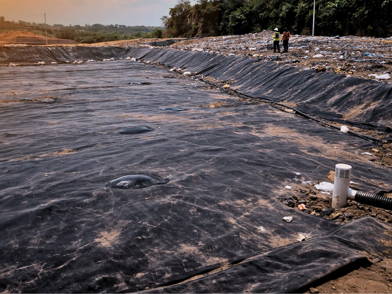 Geomembrane menggelembung