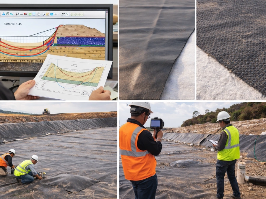 Pencegahan gelembung Geomembrane